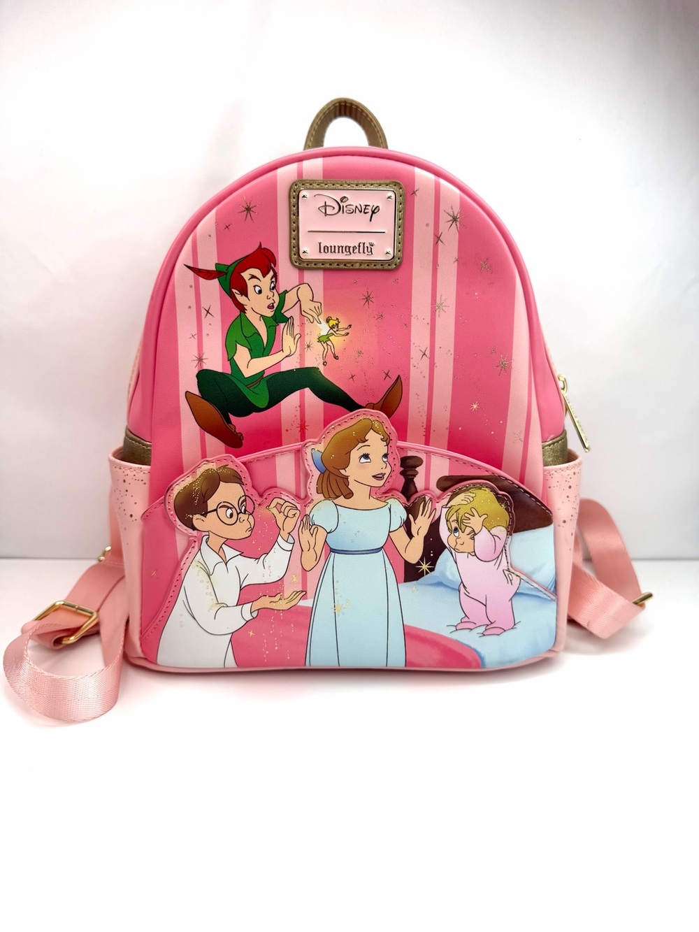 Disney Loungefly Pink Peter Pan You Can Fly 70th Anniversary Backpack